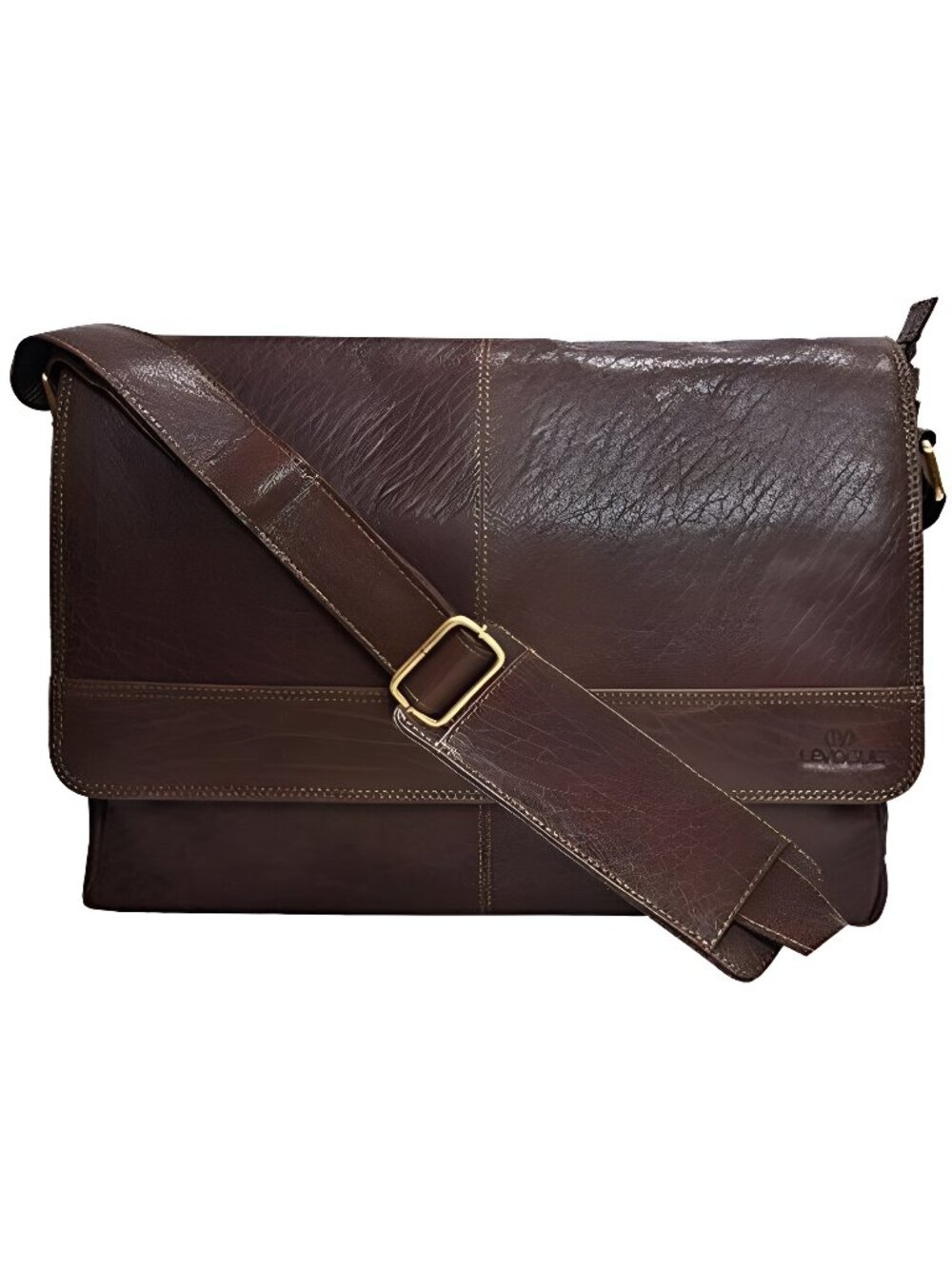 Real Genuine Leather 14" Laptop Messenger Bag/Briefcase For Men